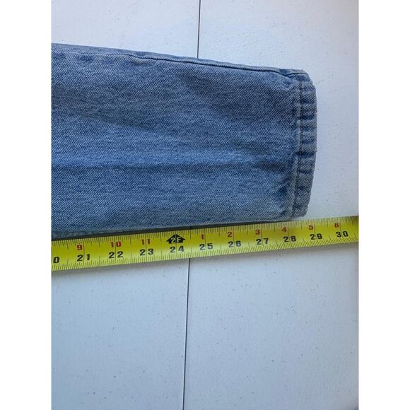 Vintage Guess Jeans Womens 31 Light Wash High Rise Tapered Leg Hong Kong Retro - Picture 10 of 11